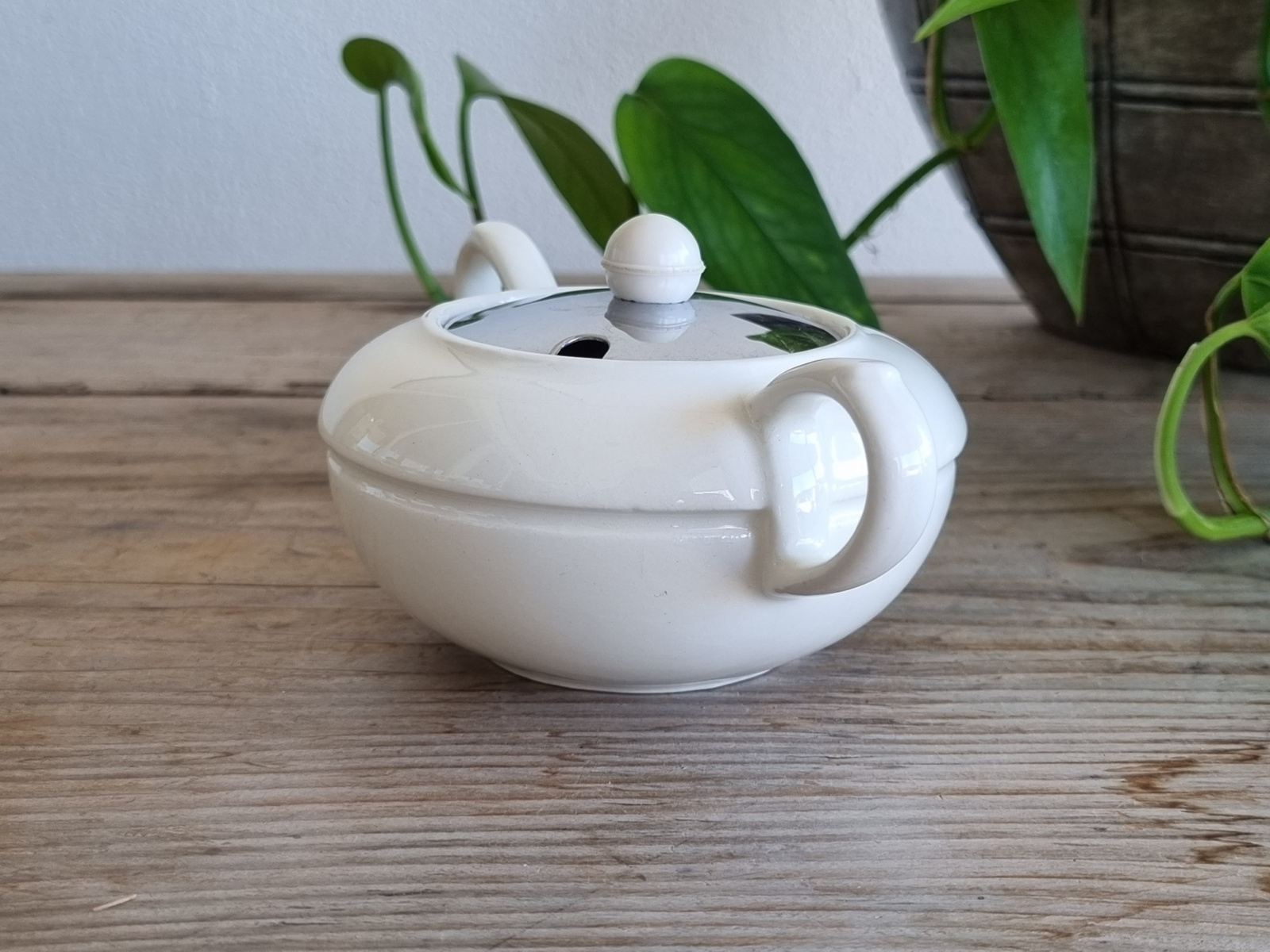 Vintage Regout wit Suikerpotje