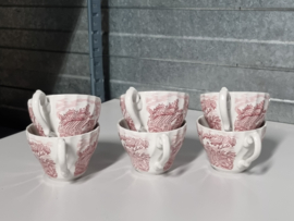 Engels rood The Hunter by Myott set 6x Kop en schotel