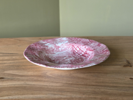 Engels rood Enoch Wedgwood Dickens Coaching Days diep bord 22 cm