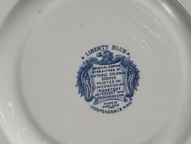 Engels blauw Mix & Match Set 6x dinerbord 24 - 25,5 cm