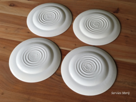 Engels blauw English Ironstone Tableware EIT set 4x plat dinerbord (koets)