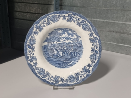 Engels blauw Jachtservies Myott's Country Life Diep Pasta Soep Bord 22,5 cm