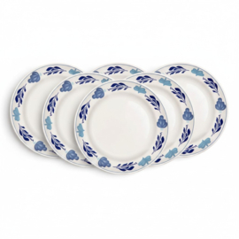 Royal Boch Belgium Boerenbont blauw Boerenblauw set 6x dinerbord 25,5 cm