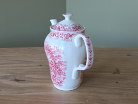 Engels rood Meakin Romance koffiepot 18 cm