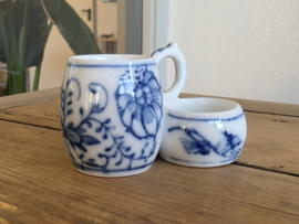 Zwiebelmuster onbekend merk Menage mosterd setje