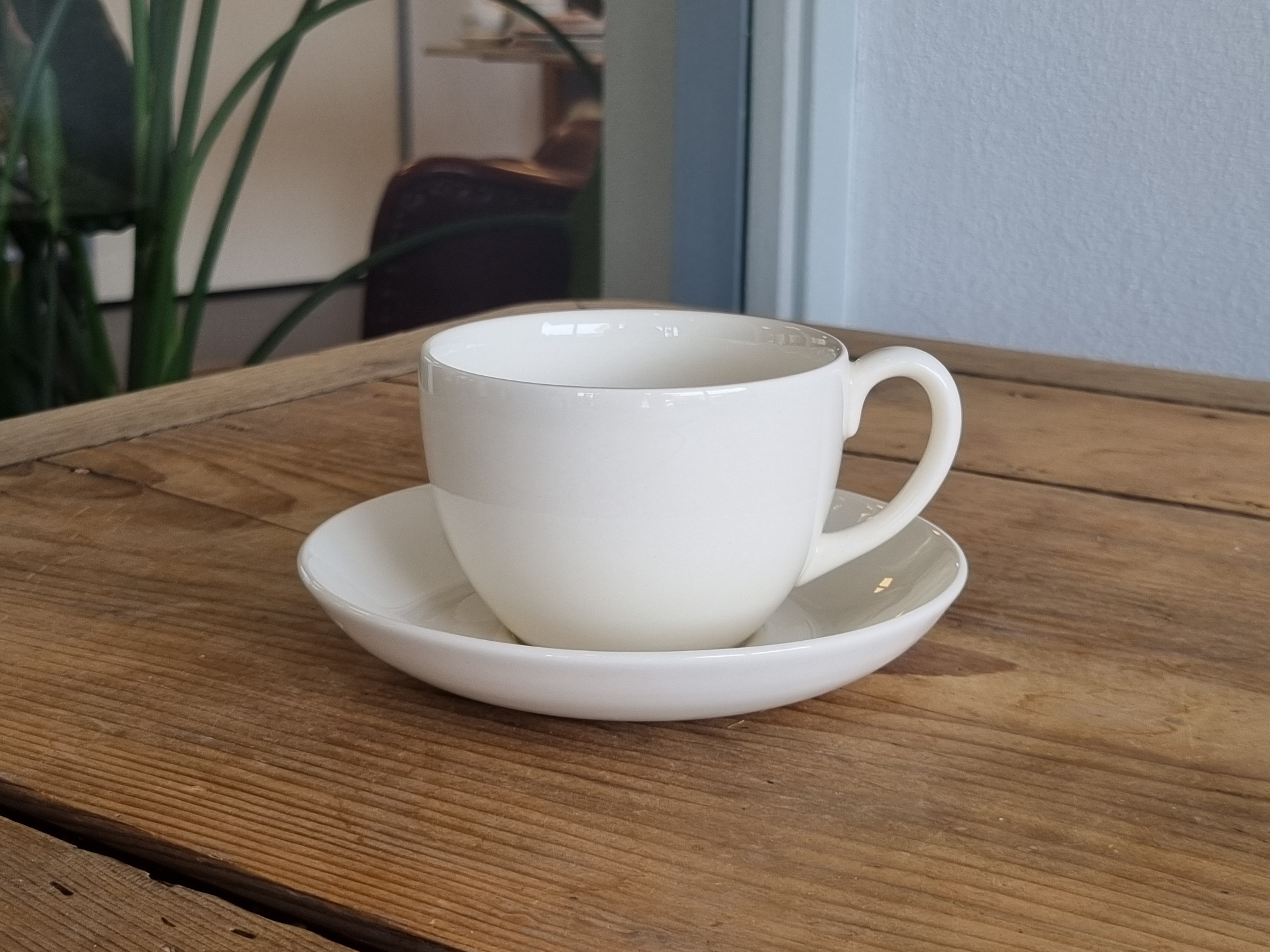 Wedgwood Queen's Ware Kop en schotel 8,5 cm