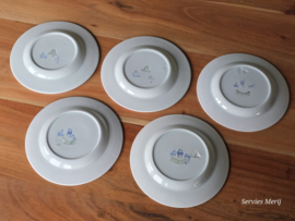 Royal Copenhagen Tranquebar Trankebar set 5x bordje gebaksbordje 15,5 cm