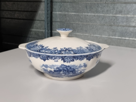Engels blauw Alfred Meakin English Village dekschaal terrine