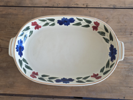 Boerenbont 418 Societe Ceramique set 3x ovale schaal met greepjes