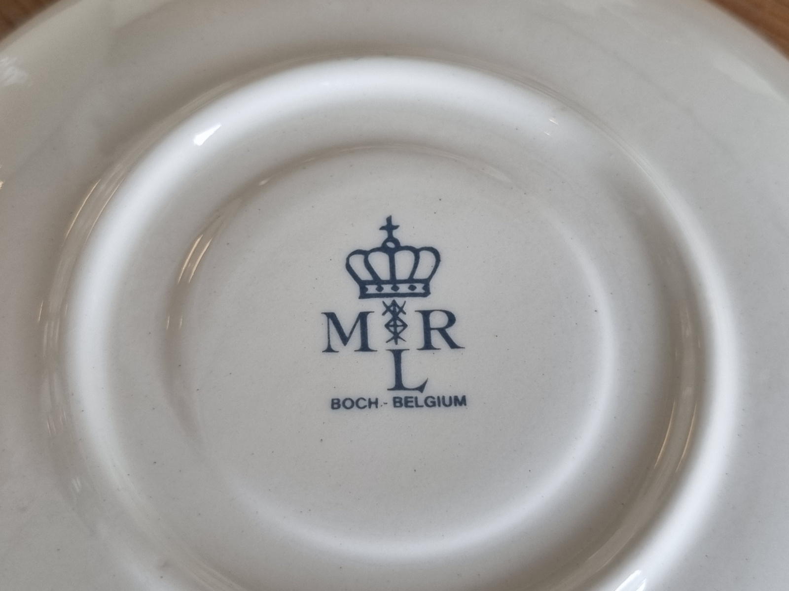 Boch Belgium MRL wit/blauw Espresso servies 6-pers.