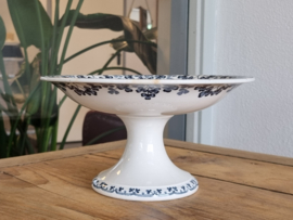 Sarreguemines Vichy Tazza, ronde schaal op hoge voet