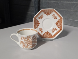 Engels buin oranje Meakin Old Pekin kop en schotel