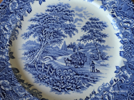 Engels blauw English Ironstone Tableware EIT set 6x dinerbord 25 cm (hooiwagen)