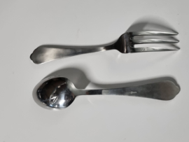 Gallo Inox Set 2x Opscheplepel en vork