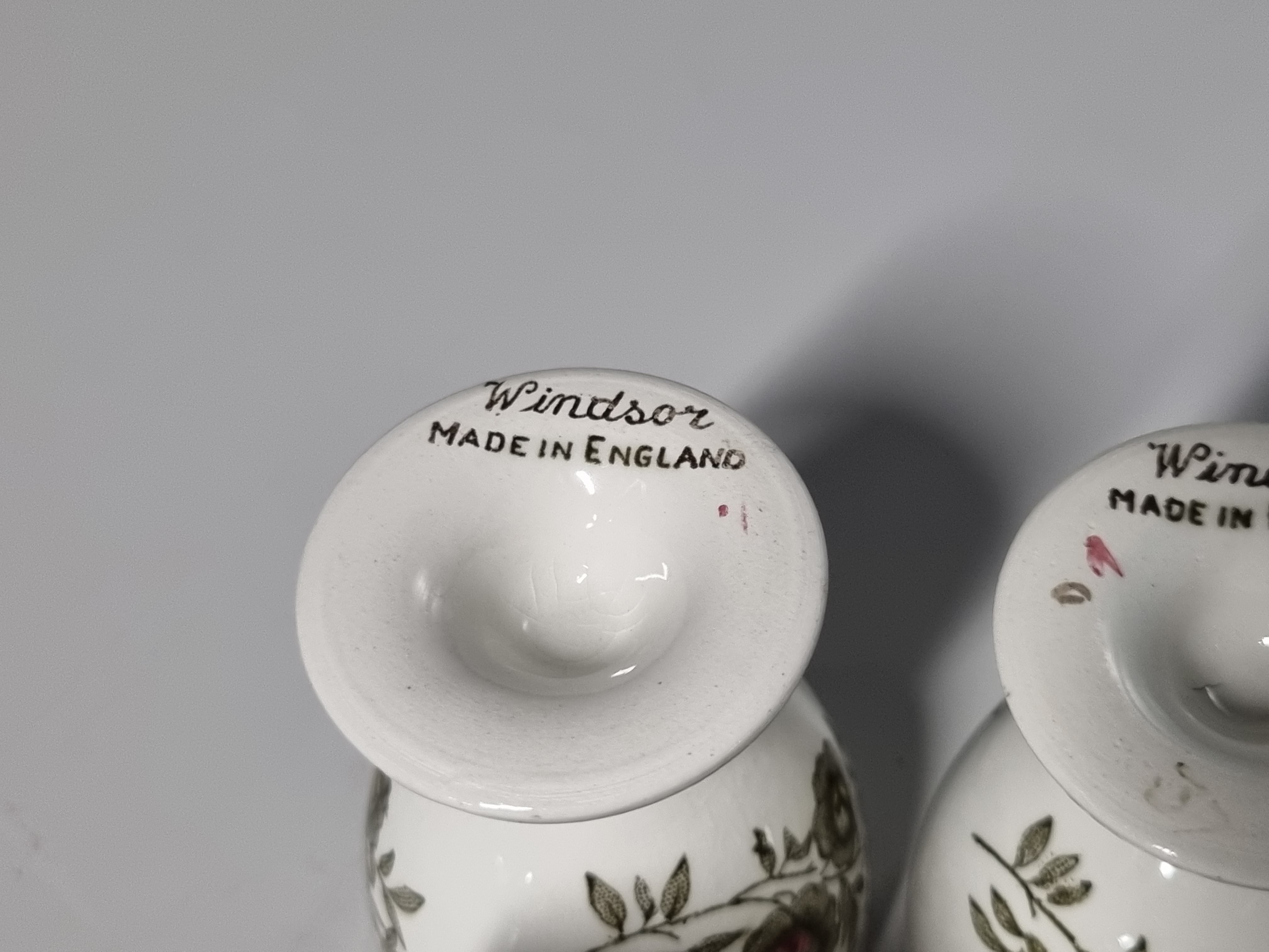 Engels Ridgway Windsor groen gekleurd set 6x eierdop