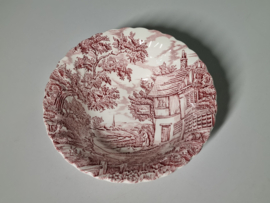 Engels rood The Hunter by Myott ronde hoge schaal 21 cm