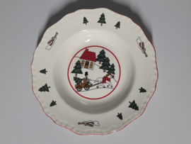 Mason's Christmas Village 1796 Kerstservies diep soep pasta bord ø 22 cm