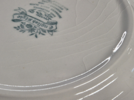 Engels blauw English Style plat dinerbord 24 cm met craquelee