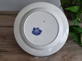 Petrus Regout Wild Rose blauw bord 25,5 cm