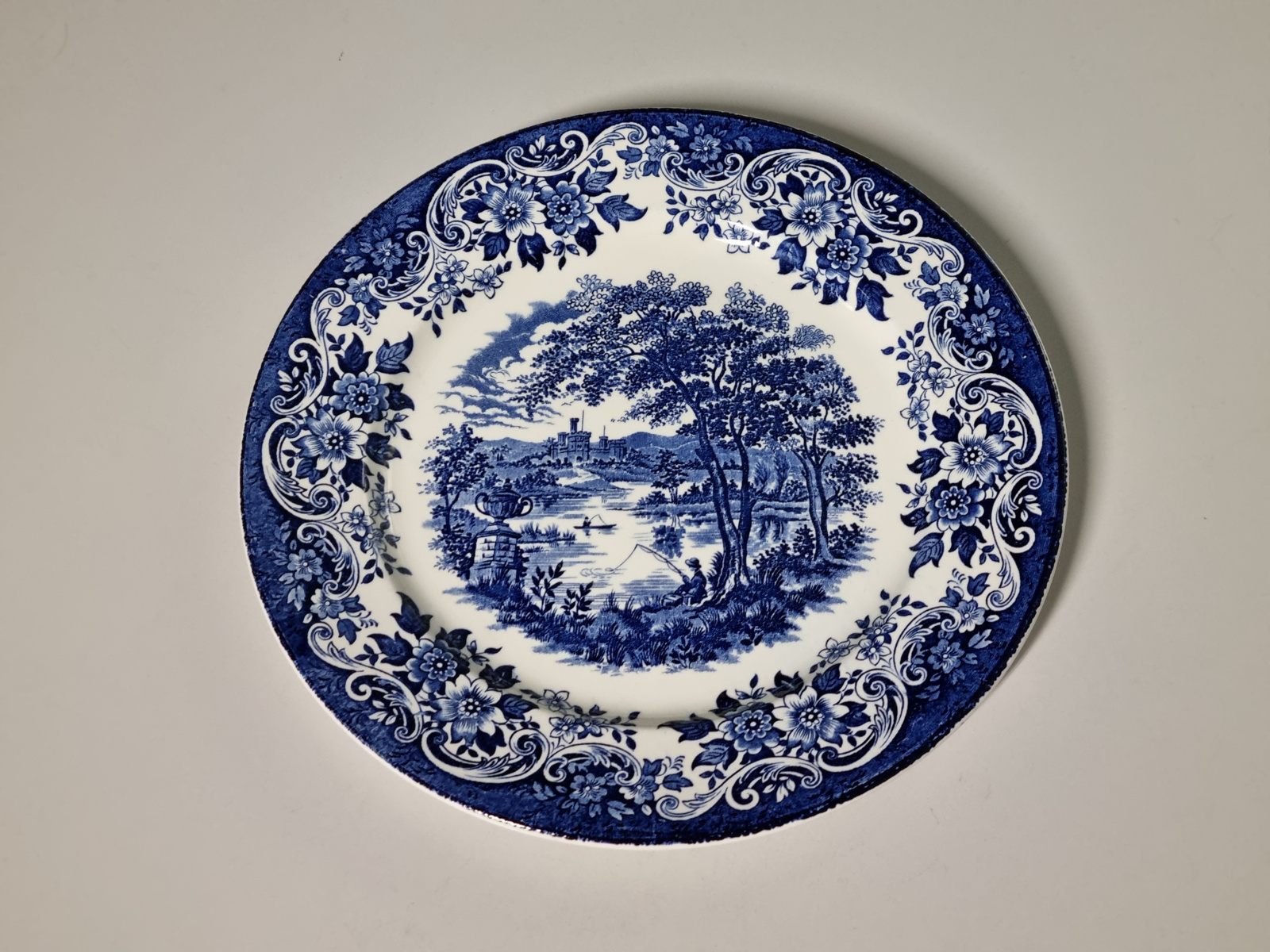 Engels blauw Broadhurst English Scene Serveerbord 27 cm
