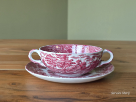 Engels roodWood & Sons Woods Ware English Scenery soepkom met schotel