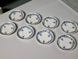Villeroy en Boch Valeria blauw set 8x Koffie Kop en schotel