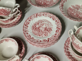 Engels rood Jachtservies Myott's Country Life Eetservies 8-pers