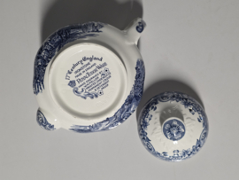 Engels blauw 17th Century England Royal Tudor Ware Staffordshire theepot