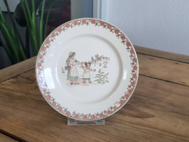 Frans Sarreguemines Enfants plat Bordje 16 cm (afb. wandelen)