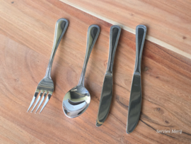 Bestek set Inox parelrand 12 personen 103 delen