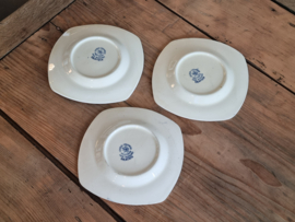 Beatrix Societe Ceramique Set 3x vierkant gebaksbordje 15 cm
