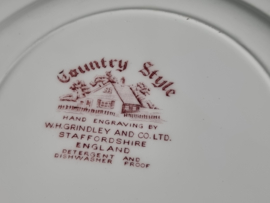 Engels rood Country Style plat dinerbord 26 cm