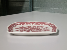 Villeroy en Boch Fasan rood set 6x Eierdopje op plateau