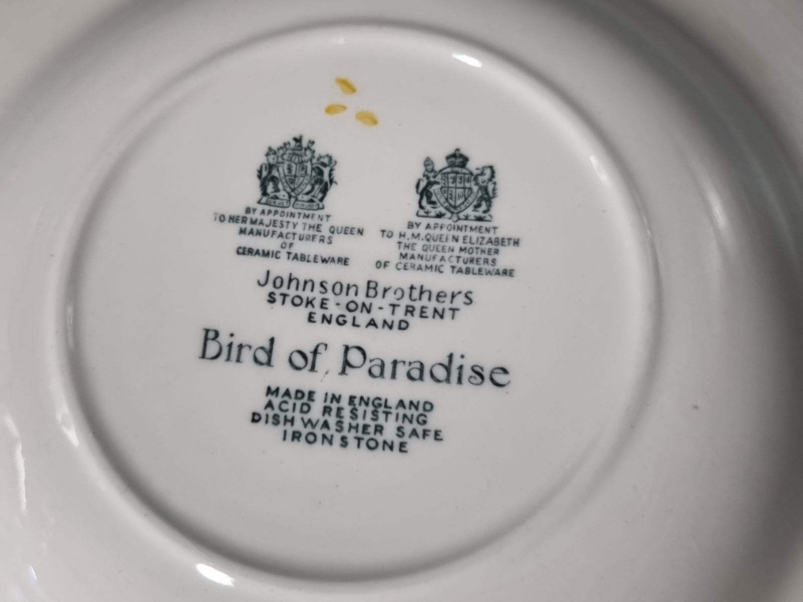 Engels gekleurd Johnson Brothers Bird of Pardise Diep Bord 22 cm