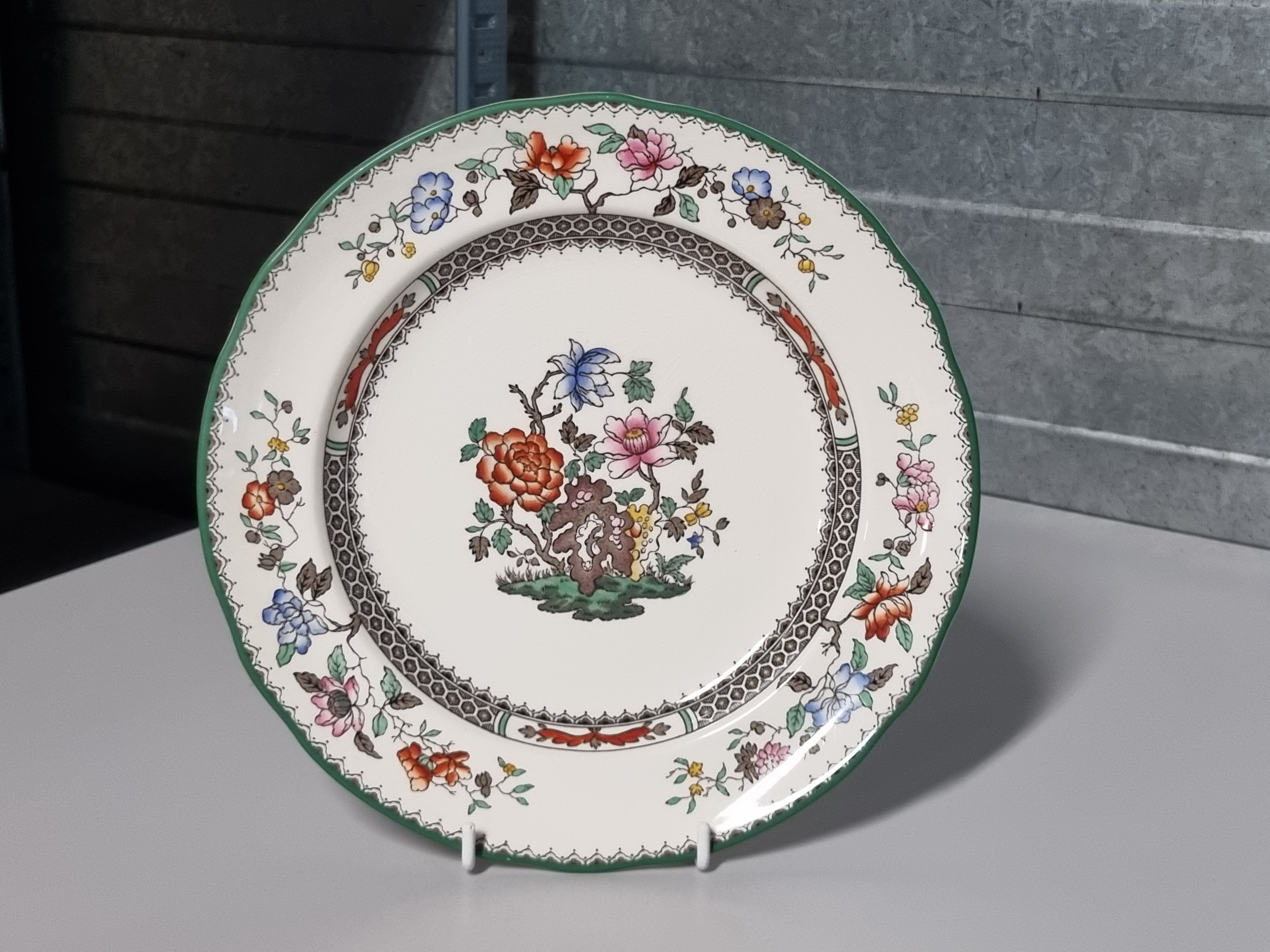 Engels Spode Copeland Chinese Rose ontbijtbord 23 cm