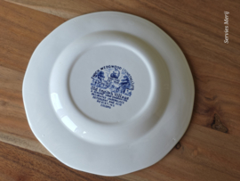 Engels blauw Enoch Wedgwood Old English Village Ontbijtbordje 20 cm