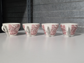 Engels rood Broadhurst The Constable Series set 4x kop en schotel