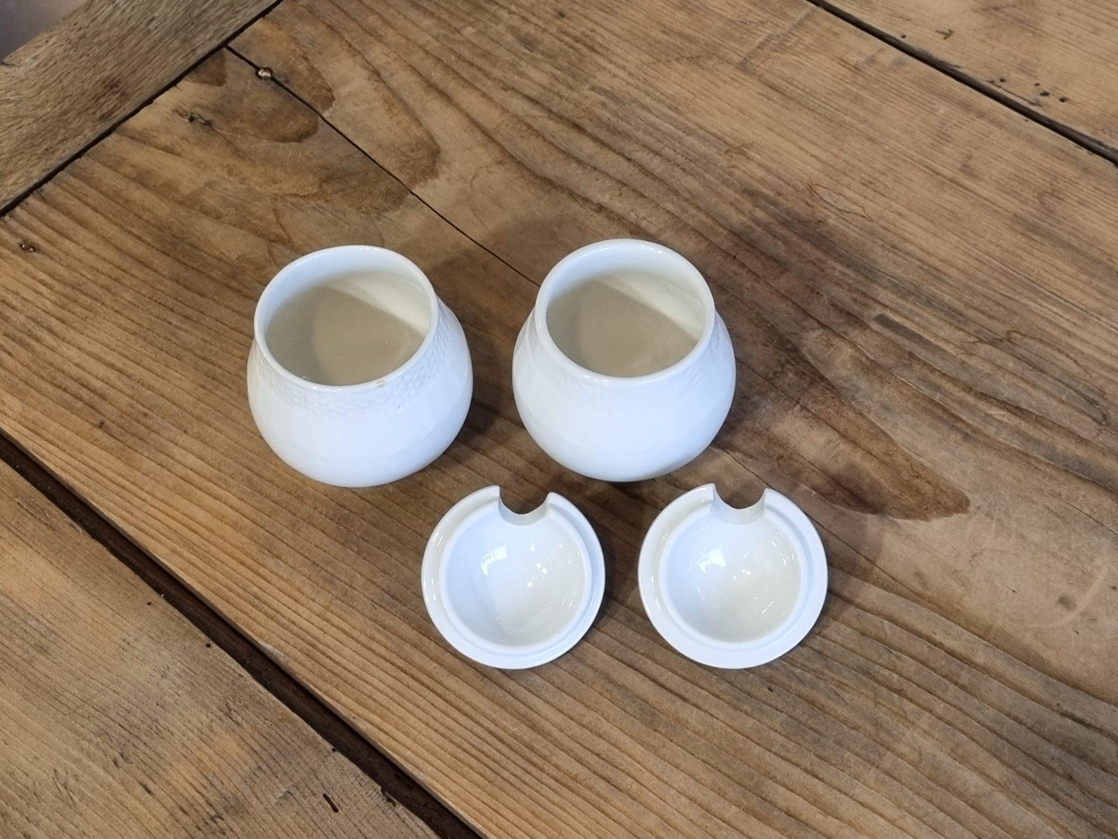 Boch Belgium MRL wit/blauw set 2x Candijpotje Jampotje