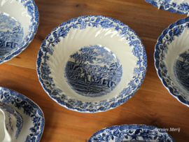Engels blauw Jachtservies Myott's Country Life Eetservies 8 personen