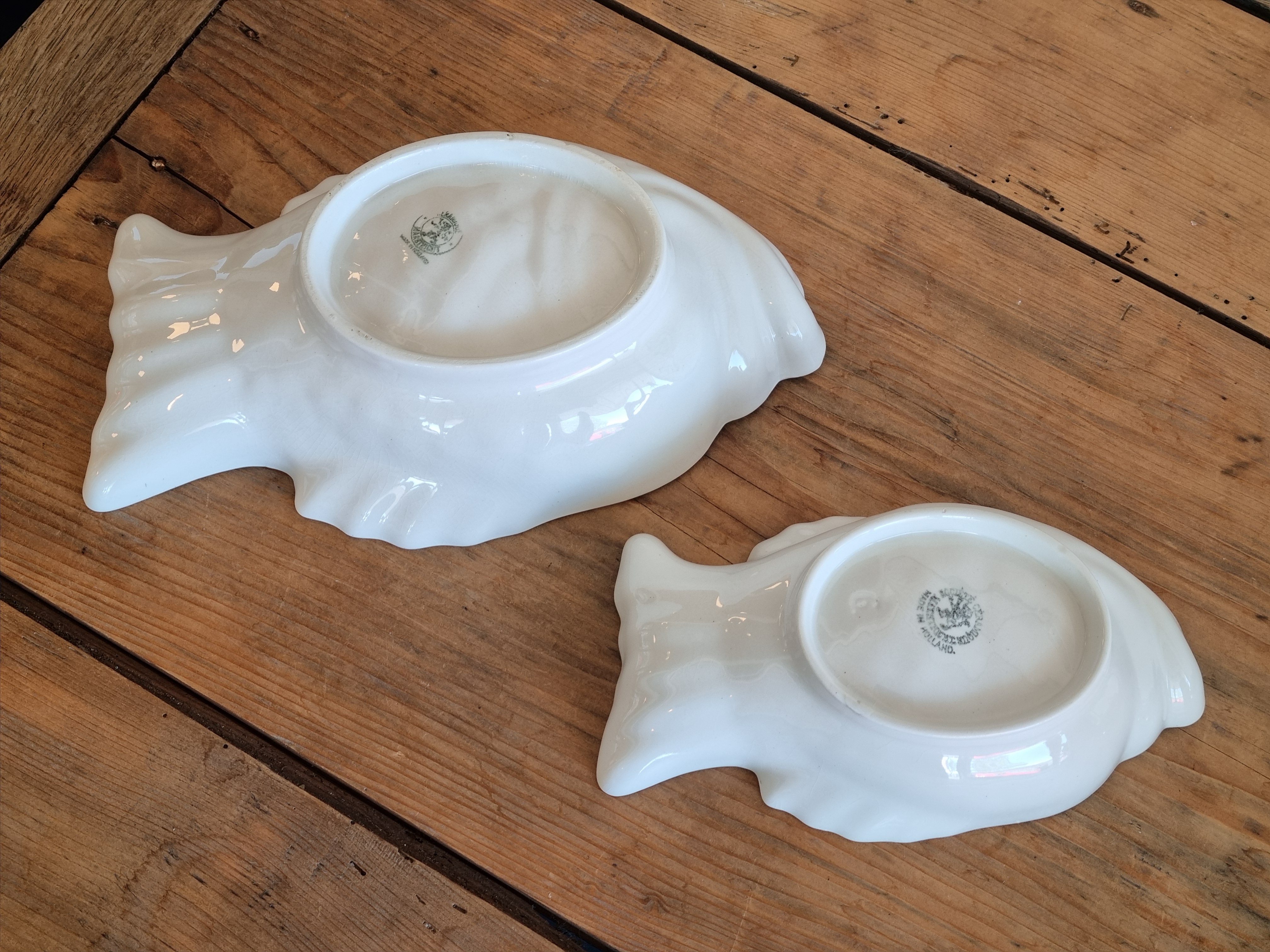 Societe Ceramique wit set 2x Puddingvorm Vis