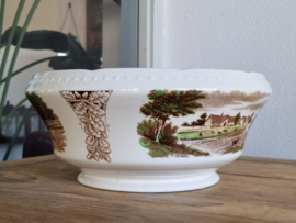Boerenhoeve Bruin Societe Ceramique ronde schaal slabak 26 cm