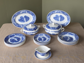 Regout Castillo blauw compleet eetservies 6 personen (rond model)