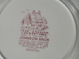 Engels rood Johnson Bros Olde English Countryside set 6x ontbijtbord 20 cm