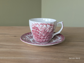 Engels rood British Olde Country Castles Kop en schotel