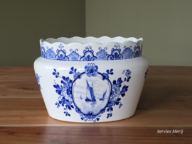 Vintage oud Delft ovale vaas 20 cm