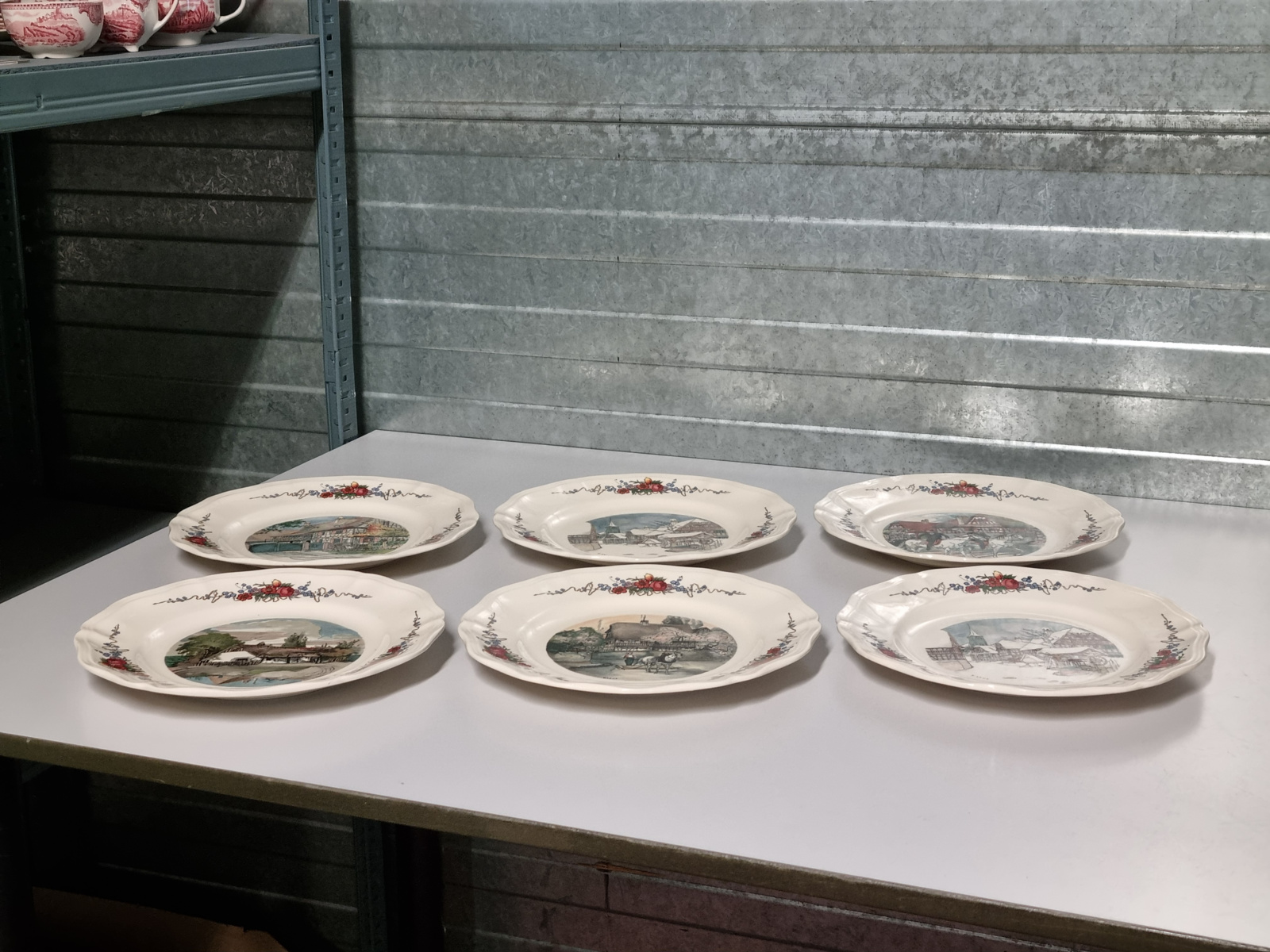 Frans Sarreguemines Obernai Set 6x Plat dinerbord 26 cm