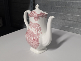 Engels rood Myott's Country Life Koffiepot 21,5 cm