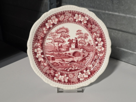 Engels Copeland Spode's Tower rood ontbijtbord 19,5 cm