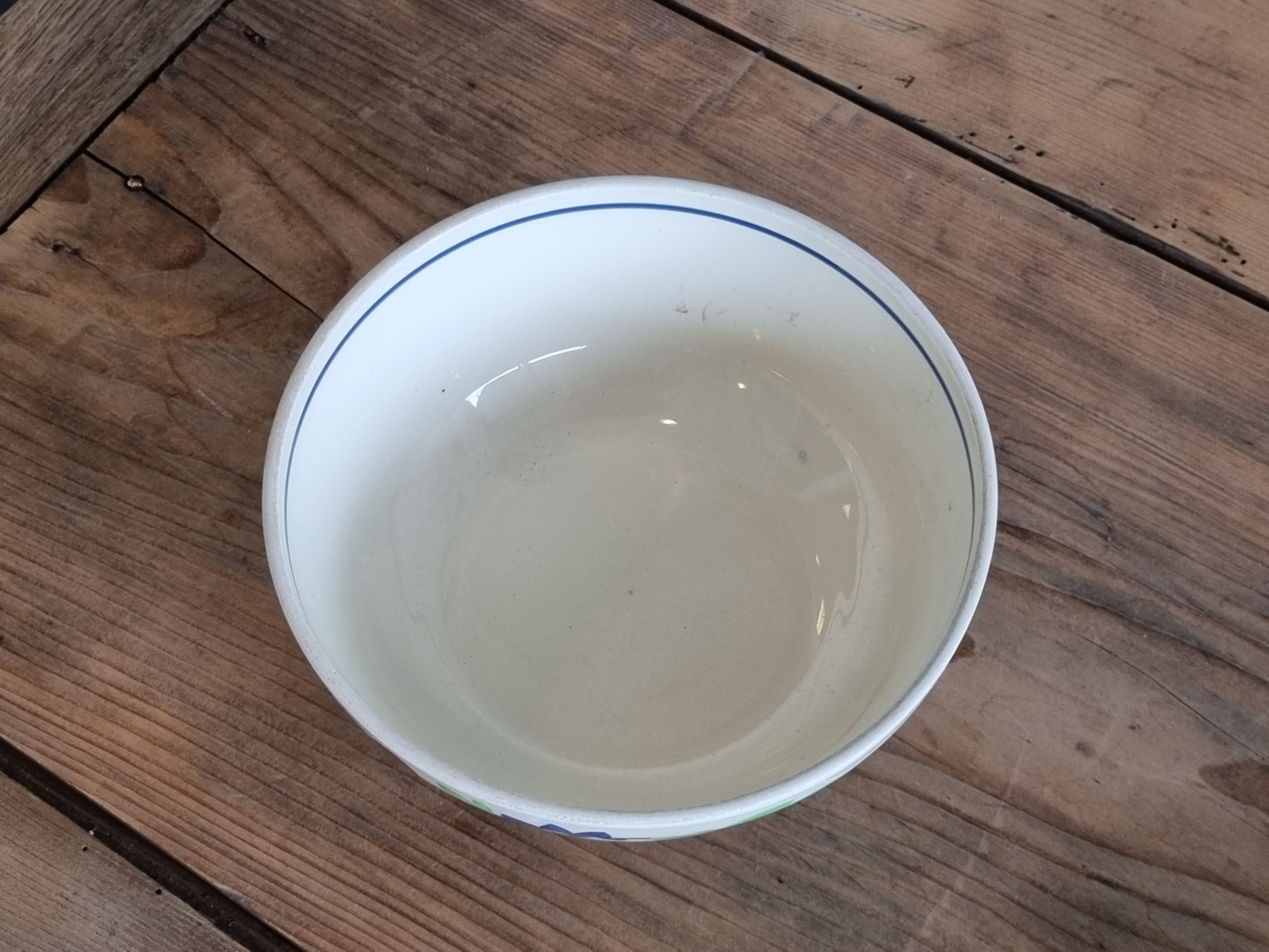 Boerenbont Societe Ceramique blauw-rode bloem hoge ronde schaal 18 cm
