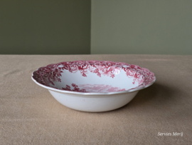 Engels rood Ridgway Woburn hoge ronde schaal 22,5 cm